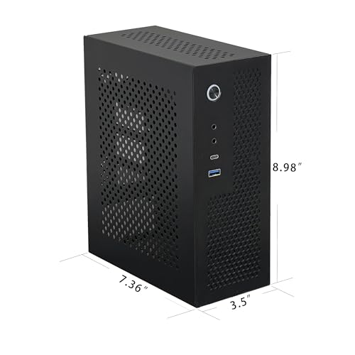 Image of A09 Black Typec(10g)+USB3.0 Black Mini-ITX 0.8mm SPCC Desktop Computer Case Fit in Flex PSU
