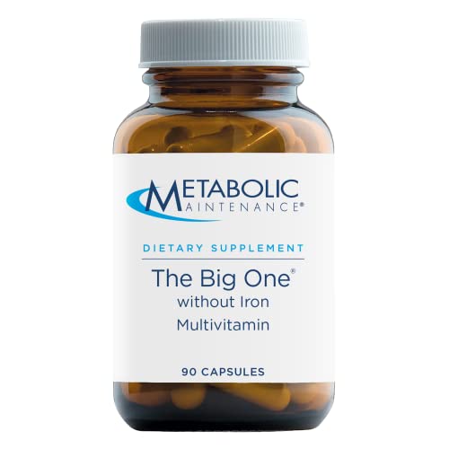 Metabolic Maintenance The Big One - Once Daily Iron-Free Multivitamin Mineral Supplement - Folate, B Vitamins, Biotin, Antioxidants + Vitamin K , Immune Support Nutrients Vitamin A + C (90 Capsules) #TOP21