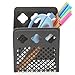 Magnetic Pen Holder, Mesh Metal Strong Magnet Dry Erase Marker Holder Pencil Organizer Small Items Basket for Refrigerator, Whiteboard, Locker Accessories-Black