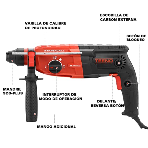 Roto Martillos Y Taladros, Tools rotomartillo sds Marca TEENO, (2)