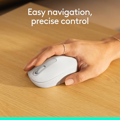 Image of Logitech M196 Bluetooth Wireless Mouse, Compact and Portable Mouse for Laptops, Tablets and More, 12-Month Battery, Smooth Tracking, Compatible with PC and Mac, Windows and macOS - Off White