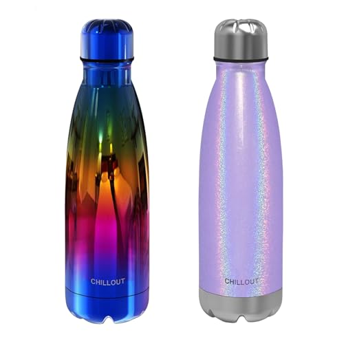 Image of CHILLOUT LIFE 17oz Insulated Stainless Steel Water Bottles, Leak Proof