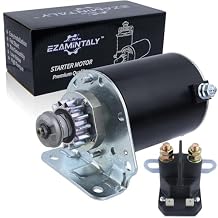Starter Motor & Solenoid Relay Replacement for BS Engine for John Deere Tractor E100 E110 LA100 LA105 LA110 LA115 LA125 D100 D105 D110 D120 Z225, 593934 693551 BS693551 Mia13018