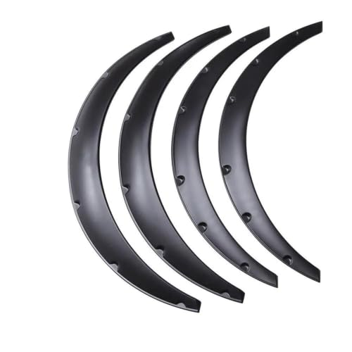 Guardabarros universales para coche con 4 protectores de arco de rueda negros de 3,5 cm