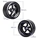 Hobbypark 12mm Hex 1/10 RC Drift Tires Hard Plastic and Wheels for Tamiya HPI Traxxas Kyosho Redcat HSP 1:10 Scale RC Drift Car Drifting (Set of 4)
