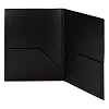 Smead Frame View Poly Two-Pocket Folder, Letter Size, Black, 5 Per Pack (87705) (Pack of 1)