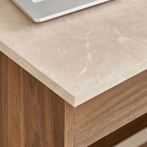 Image of Home Centre | Addison Compact Study Desk | Engineered Wood | Brown | 1 Year Warranty