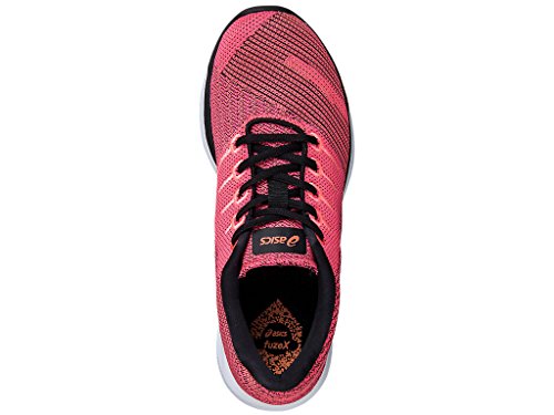 ASICS Women's fuzeX Knit Running Shoe Pink Glo/Flash Coral/Black 10 (S)4