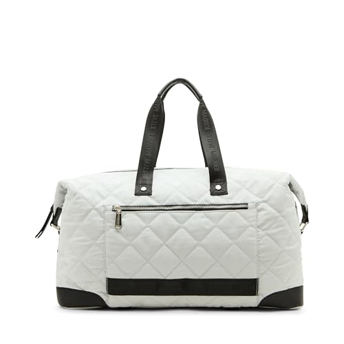 Steve Madden Women's BAMOS Large Quilted Weekender in Nylon WTH Wristlet, Grey2