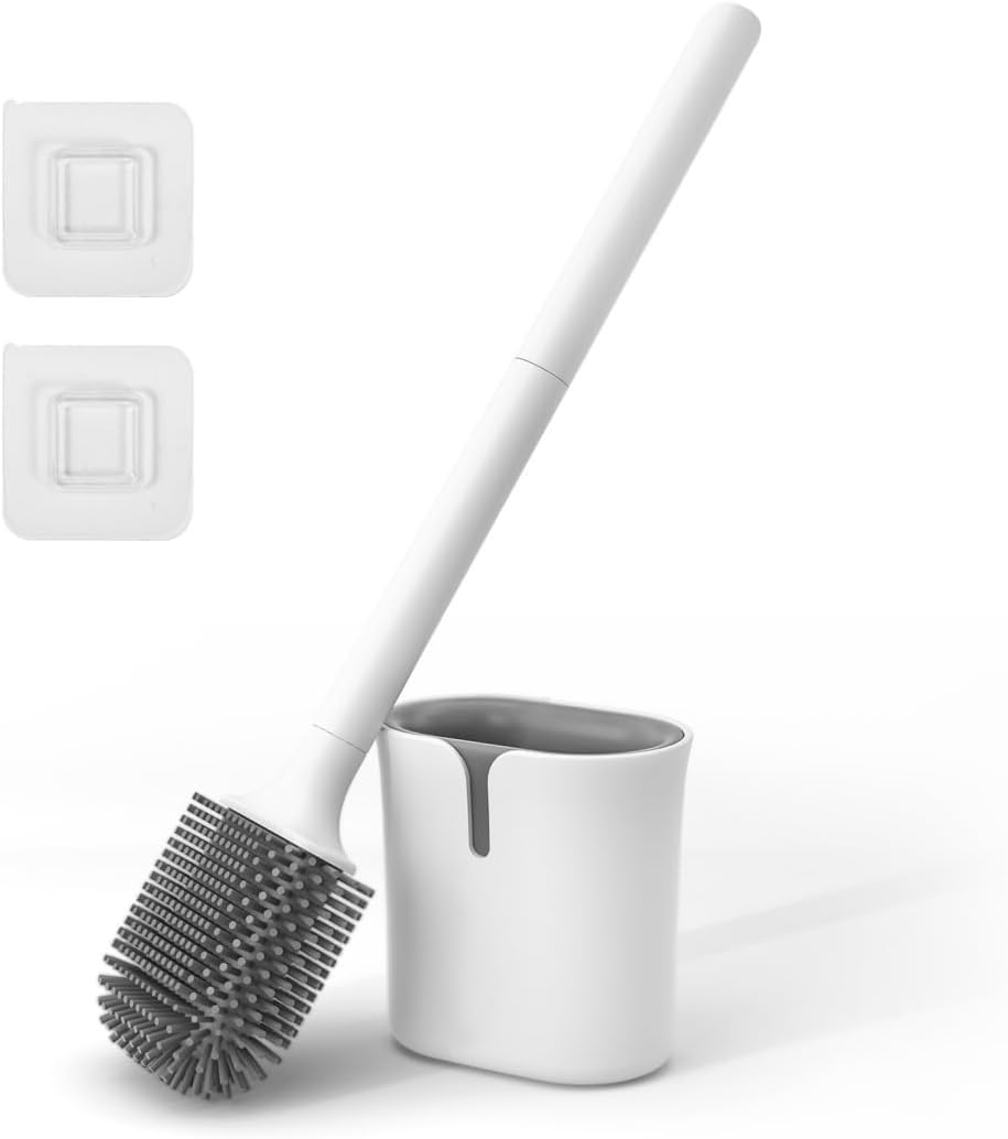 Balayette WC brosse silicone blanche pour sublimer et épurer vos sanitaires