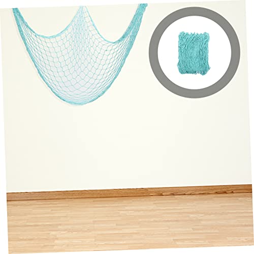 Filet de pêche décoratif vert pour masquer un mur vide style plage x2 - 8