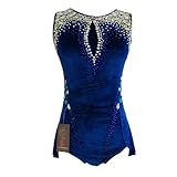 LIUHUO Rhythmic Gymnastics Leotards Blue Costumes Sleeveless Women Girls Competition Leotard New Rules Polyester Comfortable