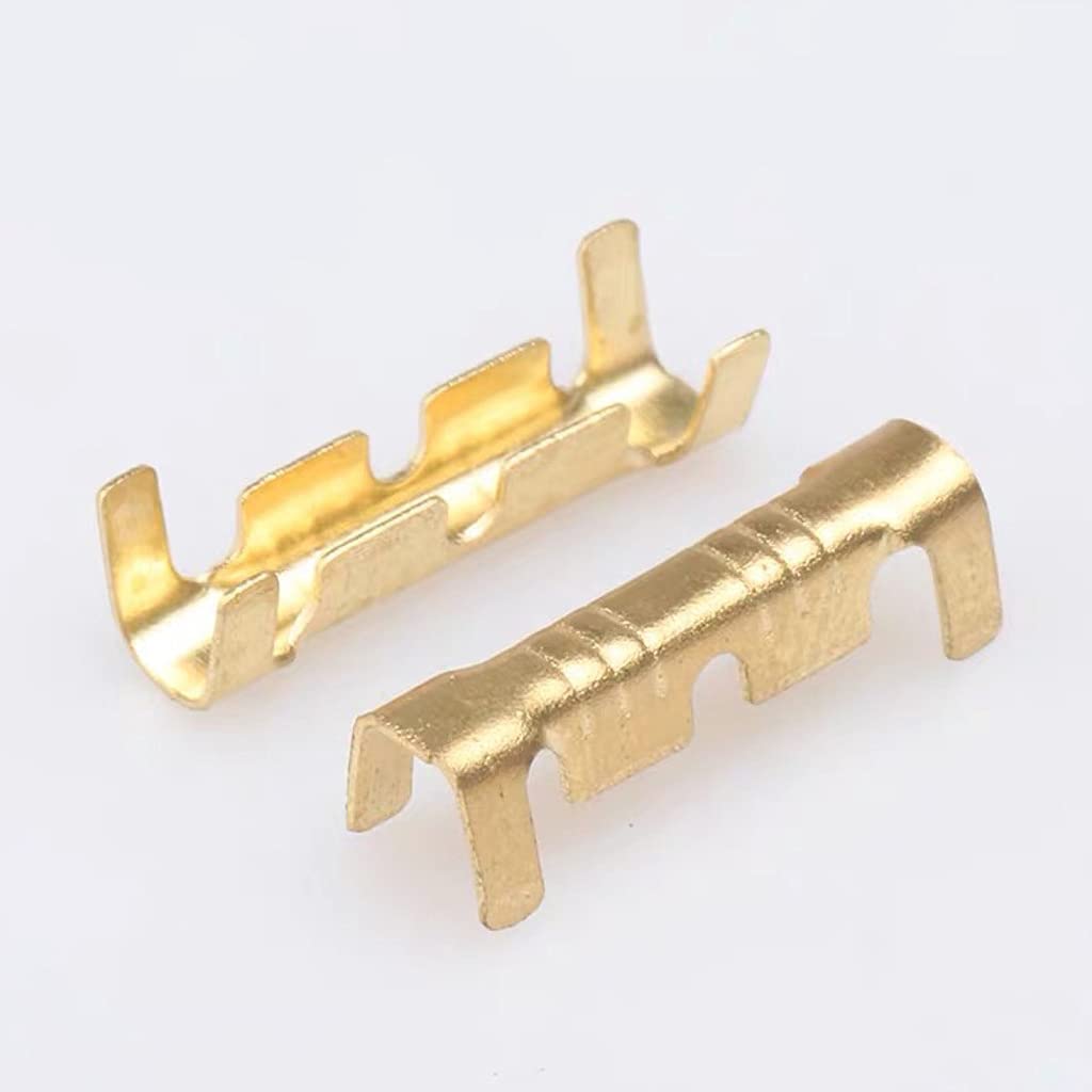 Conector de terminal de crimpado de latón con mangas aislantes, kit surtido de terminales prensados en frío, dientes pequeños, conectores de inserción fría, kit de tope eléctrico