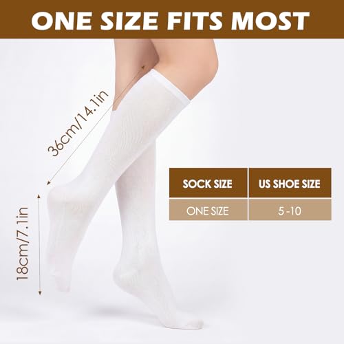 Image of American Trends Womens Athletic Knee High Socks Outdoor Sport Thigh High Stockings Casual Stripes Tube Socks