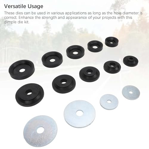 Blech-Grübchen-Set, Kohlenstoffstahl, Ausgestelltes Loch, Grübchen-Stützscheiben-Set für Hydraulischen Locher von Harbor Freight