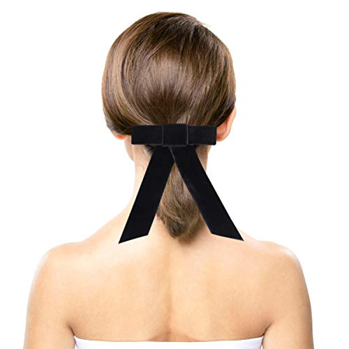 Lurrose Hair Bow Clips Large Bowknot French Barrettes Spring Hair Clips Hairpins Headdress For Women And Girls (Black) #TOP3