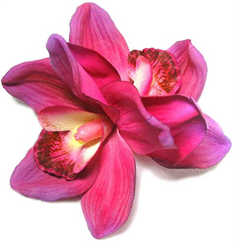 Large Pink Cymbidium Orchid Hair Flower Clip