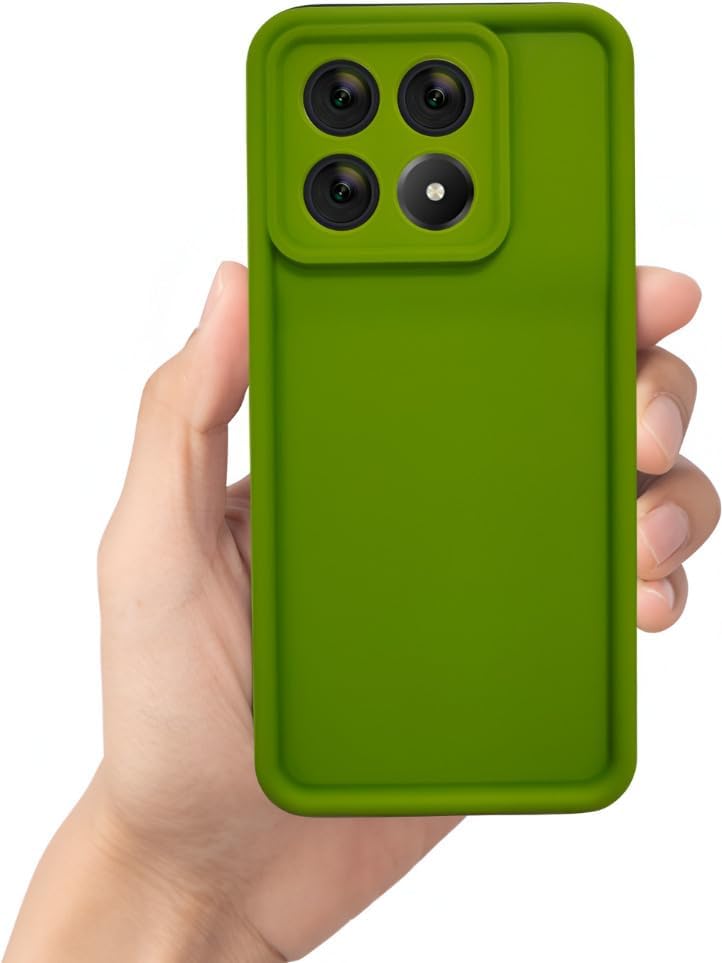 Image of Scalebee Back Cover for Poco X6 Pro 5G / Mi Redmi K70E 5G | Full Camera Protection | Liquid Silicon Case | Flexible Bumper Case for Poco X6 Pro 5G / Mi Redmi K70E 5G (Green)