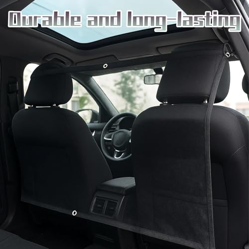 JazRvr Hundegitter Auto, 5-teiliges Set mit Trennnetz für Kofferraum und Rücksitz, Sicherheitsnetz für Haustiere, 75 x 115 cm, inklusive 4 Eisenhaken, ideal für Hunde und andere Haustiere