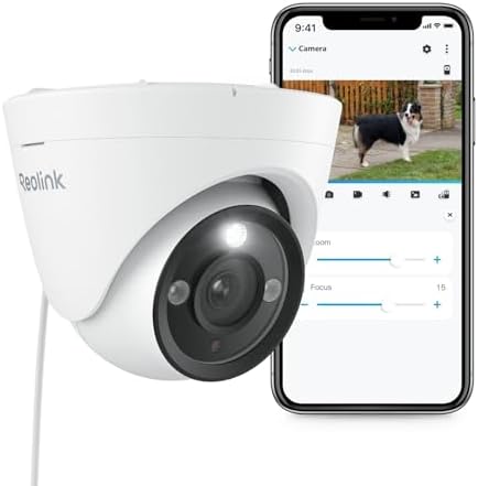 REOLINK 4K PoE Security Camera - 115° Wide Viewing Angle, 3X Optical Zoom for Outdoor Usage, 700lm Color Night Vision, 2-Way Talk, Person/Vehicle/Pet Detection, Up to 512GB Micro SD Card, RLC-833A