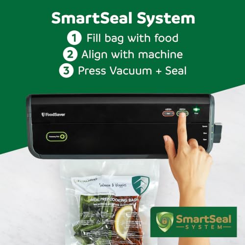 Image of FoodSaver Microwavable Meal Prep Bags, 26 Count 1-Quart BPA-Free Vacuum Seal Bags, Cook-in-Bag for Freezer Storage and Sous Vide Cooking