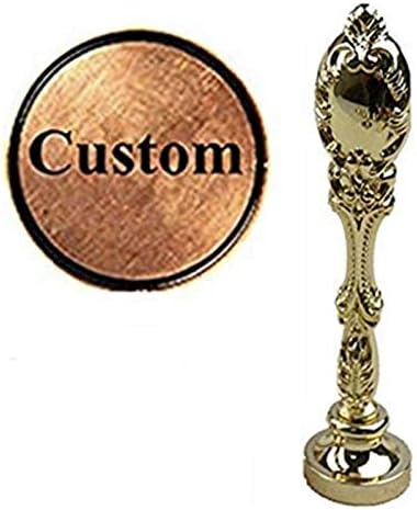 Vintage Golden Luxury Custom Picture Logo Letters Wax Seal Sealing Stamp Metal Peacock Handle Copper Head Gift Set