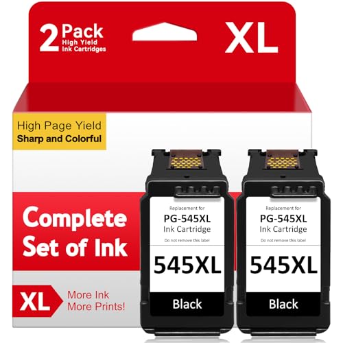 SUNPRINTZ Tinta 545 XL Negro, PG 545XL Remanufacturado para Canon 545 para Canon PG 545 Compatible con Pixma TR4500 TR4551 TR4550 TS3350 TS3450 TS3150 TS3151 MG2555S MG2550S MG2950 MX495 (2 Negro)