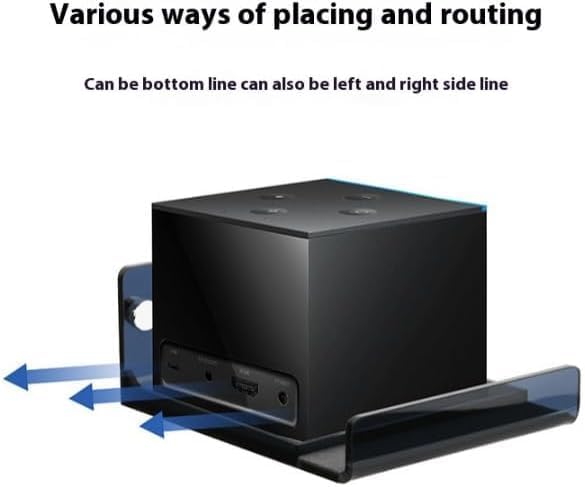 Coyktonty Wall Mount Holder for Fire TV Cube 1st/2nd Gen and Apple TV Box, eero 6 Router and Extender Acrylic Wall Stand Save Spacing for Wall,Furniture.