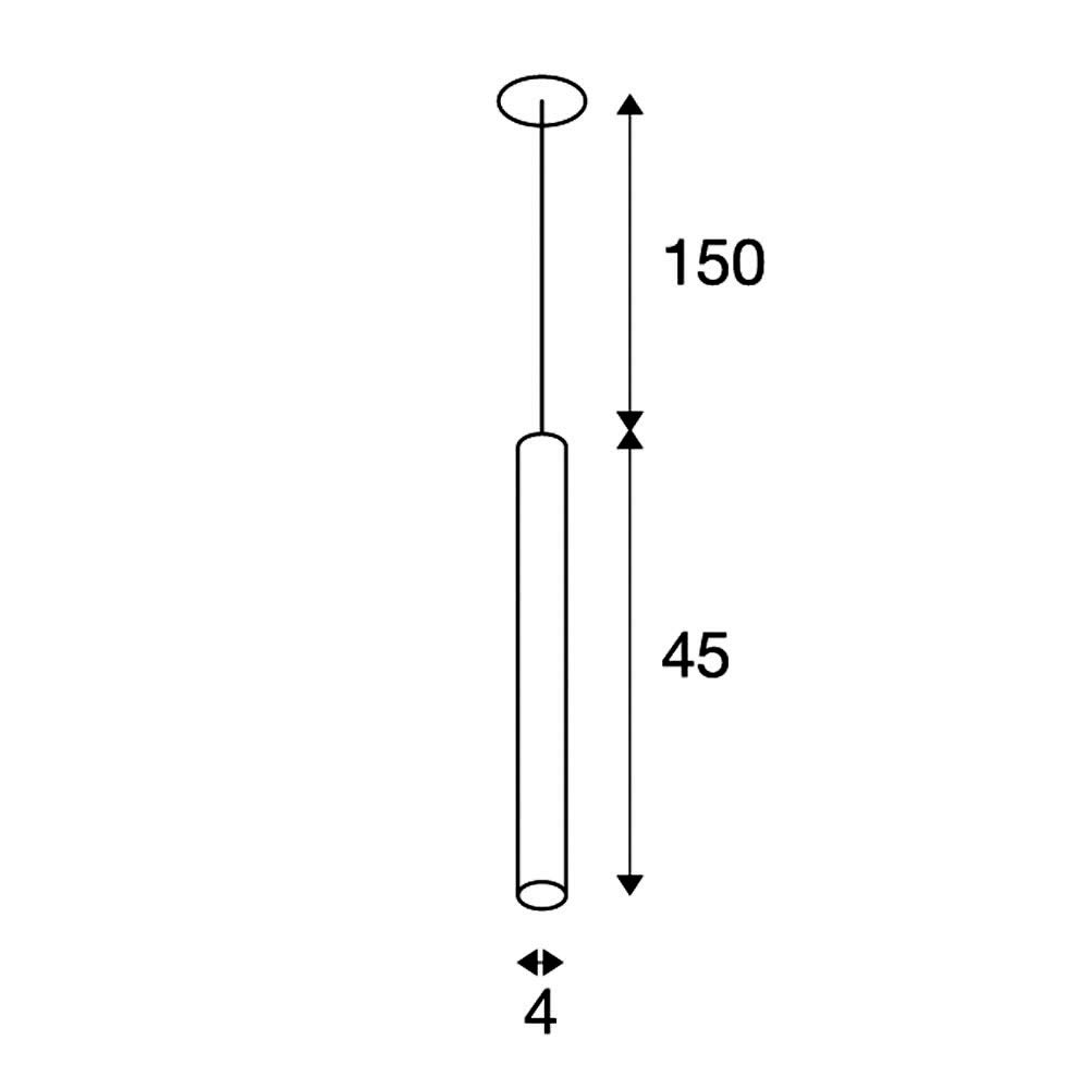 SLV Pendelleuchte HELIA 40 / Wohnzimmer-Lampe, Innen-Beleuchtung, Hänge-Leuchte Esszimmer, LED, Decken-Leuchte / IP20 3000K 9W 700lm schwarz 30Grad