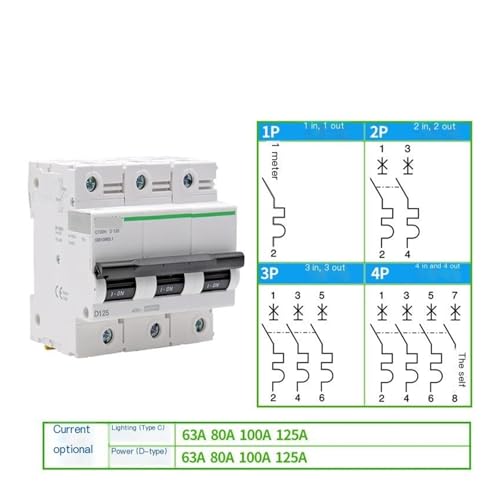 Interrupteur à air 2P100A disjoncteur de protection pour rénovation de tableau principal