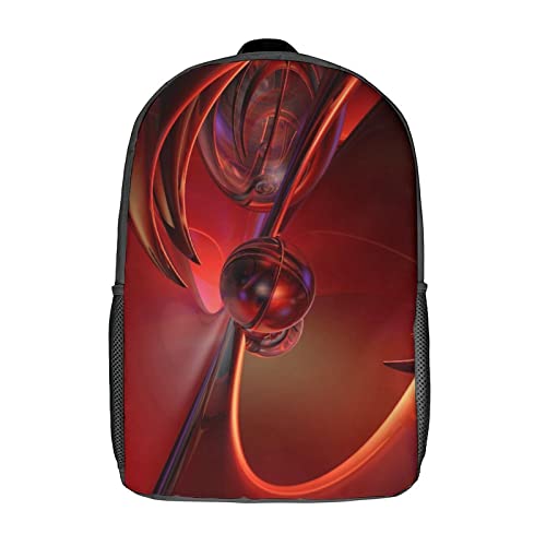 Sac à dos scolaire rouge pour enfants 17 pouces format classique décontracté et unisexe