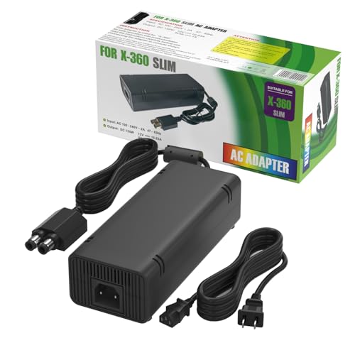 Puning Power Supply Replacement for Xbox 360 Slim,AC Adapter Power Supply[Advanced Quiet Edition] with Cooling Fan Compatible with Xbox 360 Slim Console by Puning - Used condition - CA$27.28