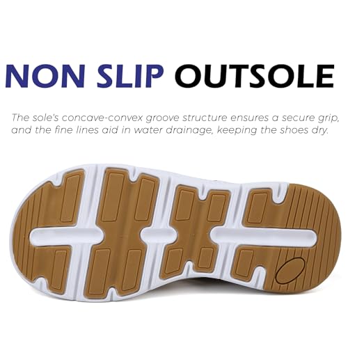 DimaiGlobal Women's Walking Sandals Arch Support Orthotic Comfort Slip-On Sport Sandals Open-Toe Platform Sandals for Plantar Fasciitis Summer Beach Casual4