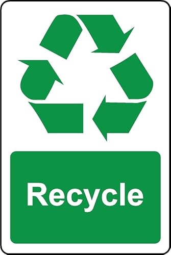 Recycle Safety Sign - 1mm Plastic Sign (100mm x 150mm)