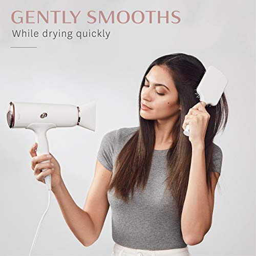 T3 Smooth Paddle Brush | Cushioned Body And Wide Flat Base For Gentle Styling | Heat Resistant Bristles #TOP3