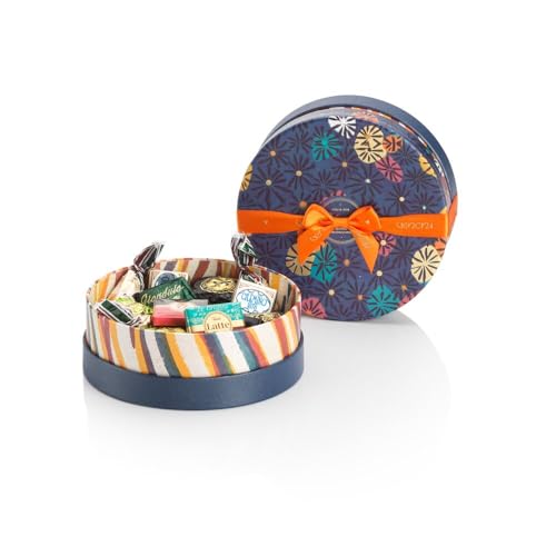 Venchi – Small Murrine Hatbox Gift with Assorted Chocolates, Dark Chocolate, Pistachio, Orange, 5.78 oz, Gluten-Free, No Artificial Colours, No Preservatives, Gift Idea