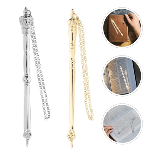 Holibanna 2Pcs Metal Torá Ponteiro Com Chain Bíblia Ponteiro Bíblia Ferramenta De Leitura Para Adult