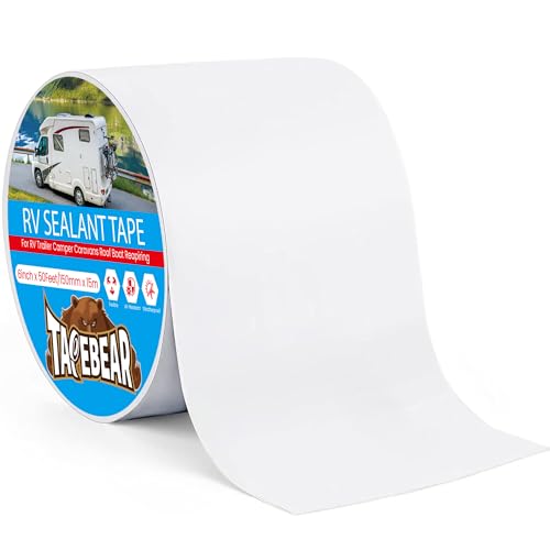 TAPEBEAR RV Sealant Tape 15cm*15m, RV Roof Tape Waterproof Seal Tape UV & Weatherproof Repair Sealant Roofing Tape Stop Leak for Camper, Trailer,Boat