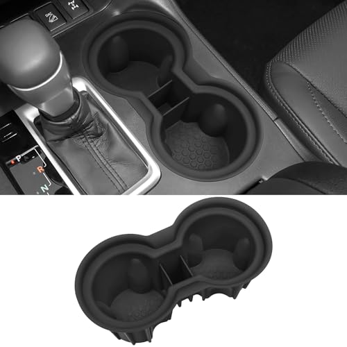 smnuxwm Silicone Non-Slip Center Console Cup Holder Inserts for Toyota Highlander 2014 2015 2016 2017 2018 2019 Car Drink Bottle Holder Interior Accessories Waterproof Replaces