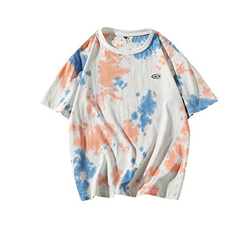 NOBRAND Popular Tie Dye Camiseta corta en verano Naranja naranja 3XL