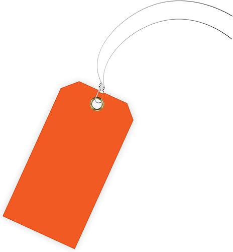 Etiquetas de plástico resistentes al agua de 15 mil con cables conectados - Equipo - Marcado de válvulas - Etiquetado al aire libre - Paquete de 50