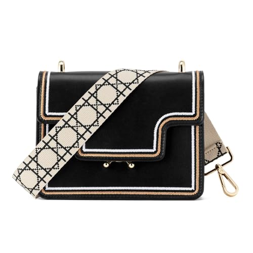 Image of ZOOEASS Wide Shoulder Strap Adjustable Replacement Belt Guitar Style Crossbody Bag Handbag Strap Multicolor Canvas Straps(Wide:1.5in)(Color37)