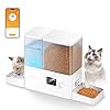 Rojeco 36Cups/8.5L WiFi Automatic Cat Feeder and Gravity Water Dispenser,Stainless Steel Bowls 2-in-1 Large Capacity 5L Food Dispenser with APP and 3.5L Water Fountain for Pets,Dogs,Puppies,Kittens