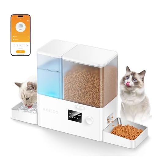 Rojeco Cat Feeder, Large Capacity 5L Food Dispenser