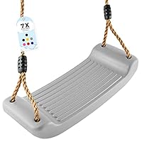 GO!elements Schommelbank tuin - kinderschommel outdoor indoor - schommelzitje schommelplank schommel voor kinderen om te schommelen - in hoogte verstelbaar - antislip - kleur: zwart