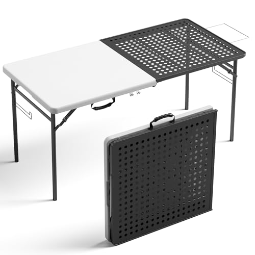 MAKE CHANGES 5ft Folding Table for Picnic Camping, Portable Outdoor