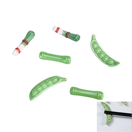 JCYUANI 6Pcs Chopstick Holder Ceramics Chopstick Rest Vegetable Shape Chopsticks Stand Home Accessories Dinner Server