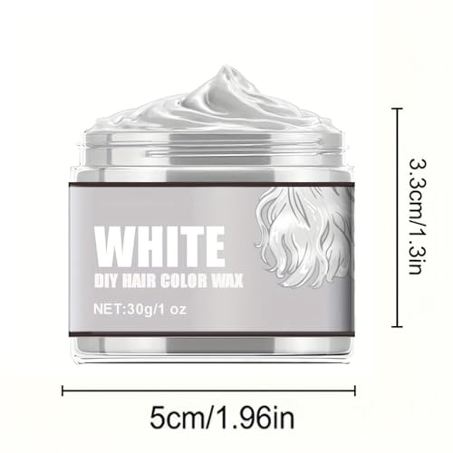 Cera temporal lavable para cabello Moily 1 pieza blanca miniatura 2