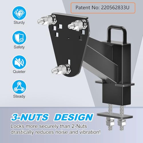 image for MY RUSTIC Stake Pocket Spare Tire Carrier,Spare Tire Mount Bracket for