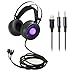 Hotyet Over Ear Gaming Headset with Mic (Black)